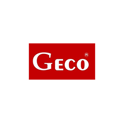 Das Logo von GECO – einem Unternehmen, das Elektronik entwickelt und herstellt, sowie Vertragspartner von BaZeKo